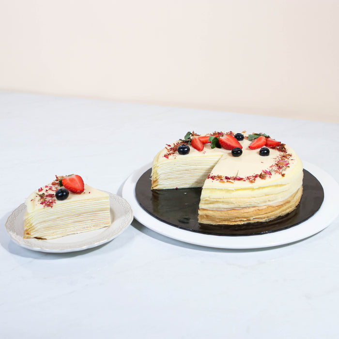 Vanilla Yogurt Crepe Cake 8 inch - Cake Together - Online Birthday Cake Delivery