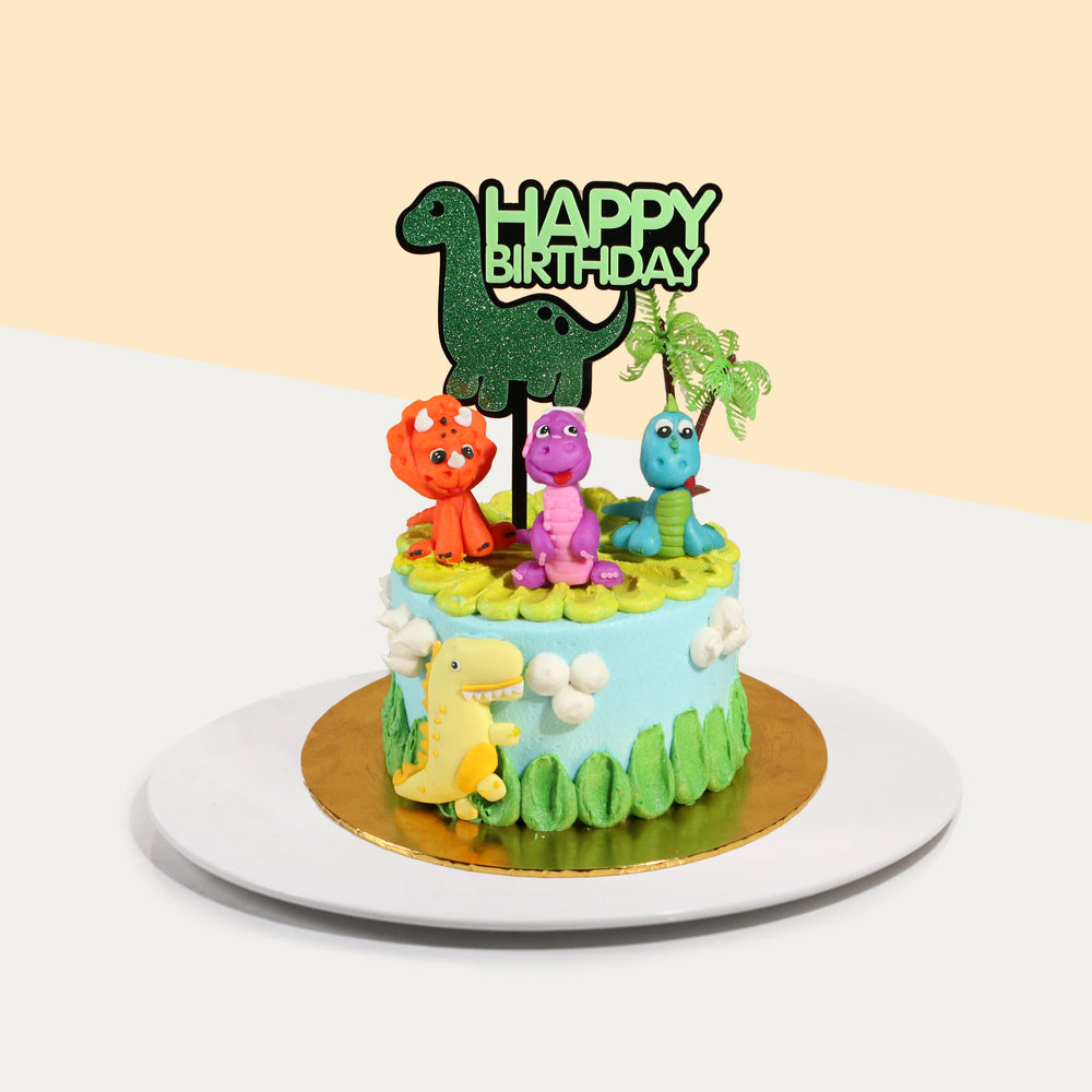 The Sensational Cakes: Cute little Dinosaur 3d figurine in forest and  volcano design theme cake #singapore #dinosaur