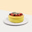 Japanese soufflé cheese cake with strawberries and blueberries