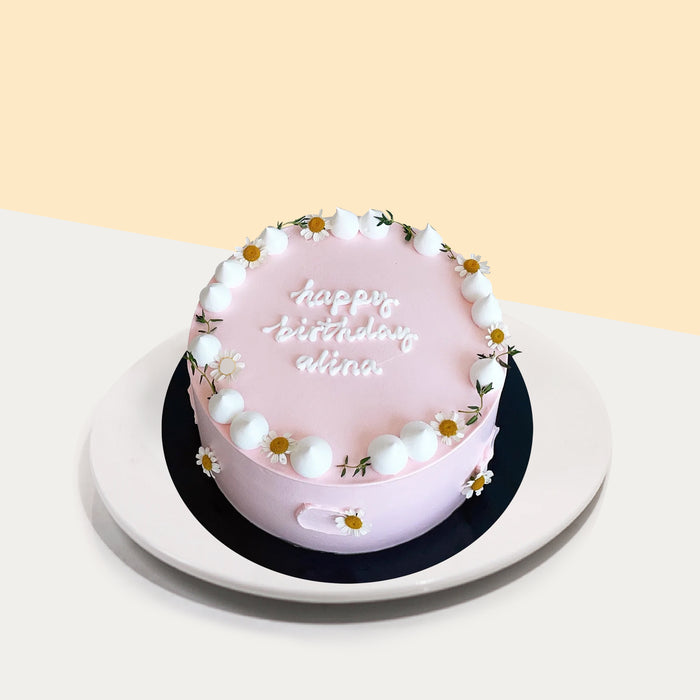Birthday Cakes Delivery KL | Online Korean Cakes Delivery KL Malaysia |  Minimalist Korean Cake Style Delivery | Birthday Sponge Cake and Flowers  Malaysia Online Delivery | Summer Pots Florist