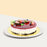 Cheese cake with Oreo base, with a mixed berries cheesecake, and topped with strawberry jelly