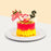 Prosperity themed cake, with a prosperity god topper