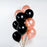 Metallic pink and black balloons