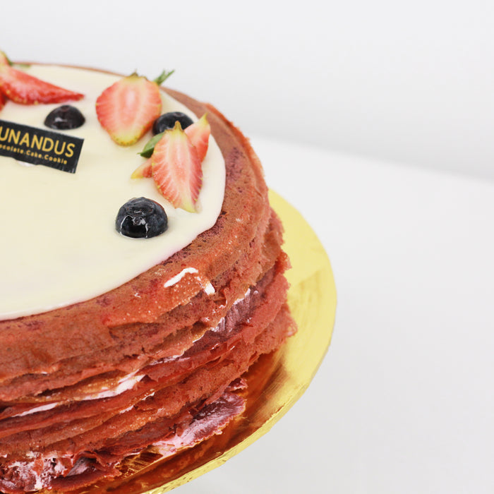 Red Velvet Mille Crepe 8 inch - Cake Together - Online Birthday Cake Delivery