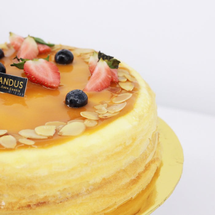 Salted Caramel Almond Mille Crepe 8 inch - Cake Together - Online Birthday Cake Delivery