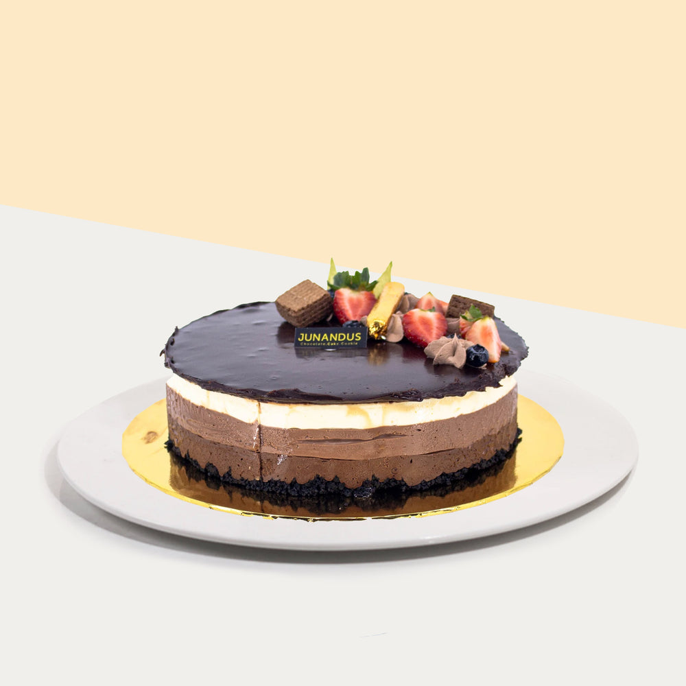 Triple Chocolate Cheesecake 8 inch - Cake Together - Online Birthday Cake Delivery