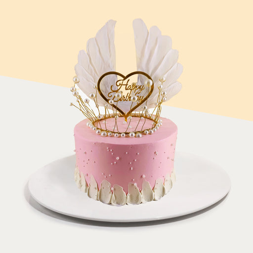 Wings and Crown Dream Cake 6 inch - Cake Together - Online Birthday Cake Delivery