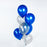 Blue and silver balloons