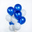 Blue and white balloons