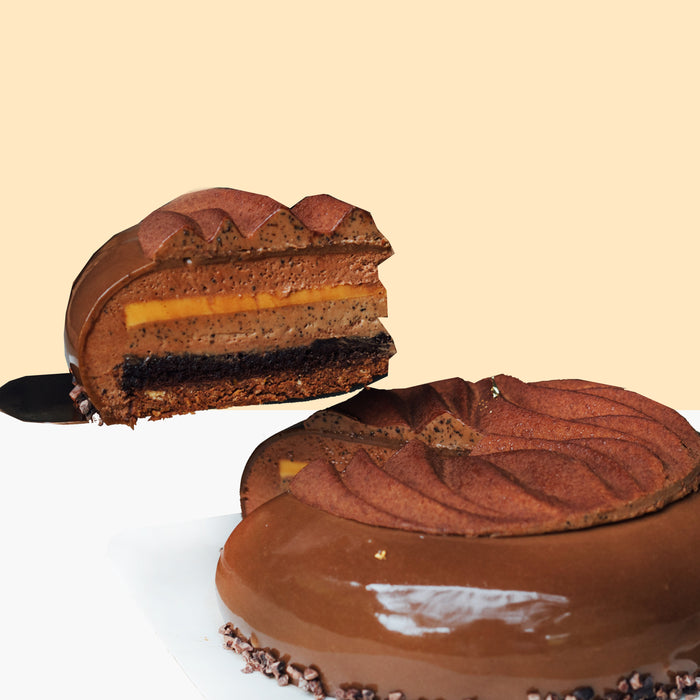 Chocolate Earl Grey Orange Entremet 7.5 inch - Cake Together - Online Birthday Cake Delivery