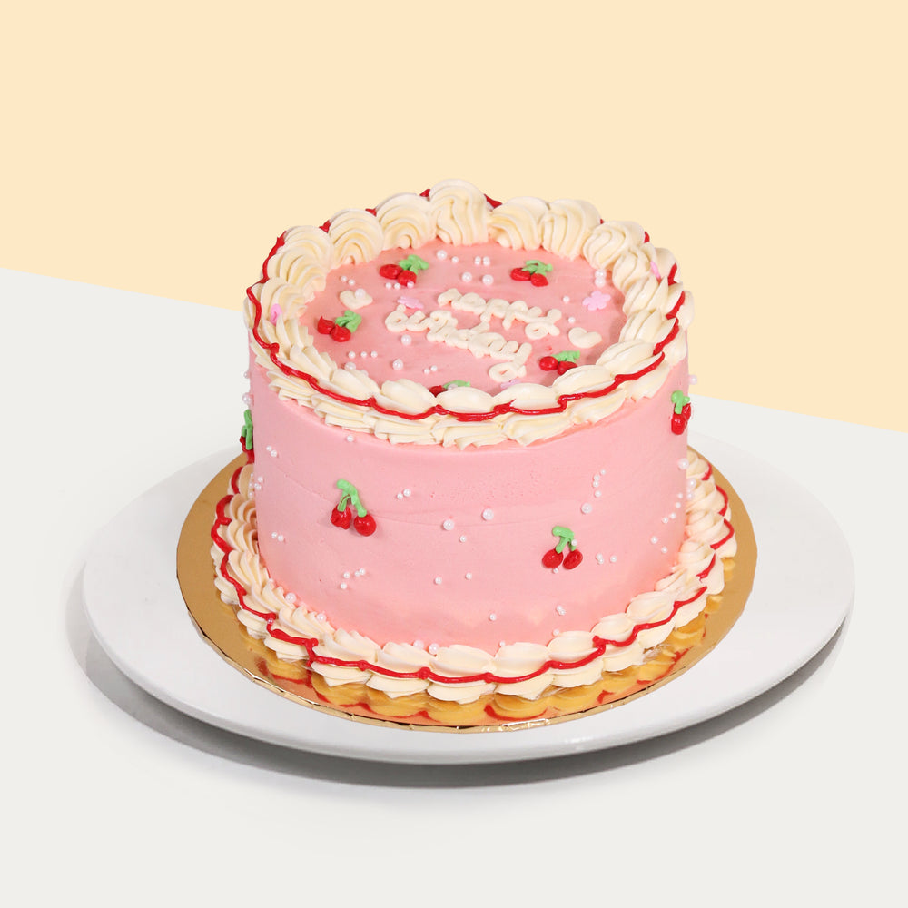 Cherry Mini Cake with Sparkles | Home delivery in Mauritius