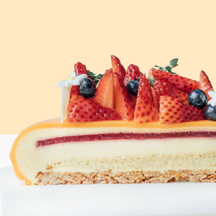 Passion Fruit Raspberry Entremet 7.5 inch - Cake Together - Online Birthday Cake Delivery